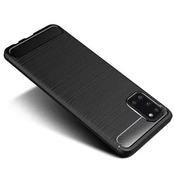 Telefontok Samsung Galaxy A31 - Forcell Carbon fekete szilikon hátlaptok-2