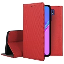 Telefontok Xiaomi Redmi 9 - piros mágneses szilikon keretes könyvtok-2