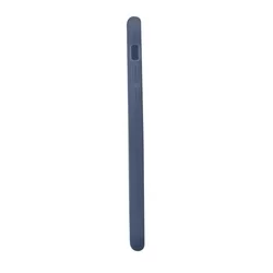 Telefontok iPhone X / XS - Matt kék szilikon tok (Apple logónál kivágással)-2