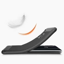 Telefontok Huawei P Smart Plus 2019 - Carbon fiber szilikon hátlap - fekete-2