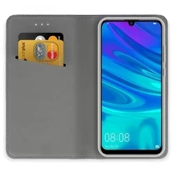 Telefontok Huawei P Smart 2019 / Honor 10 Lite - kék mágneses szilikon keretes könyvtok-3