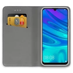 Telefontok Huawei P Smart 2019 / Honor 10 Lite - arany mágneses szilikon keretes könyvtok-1