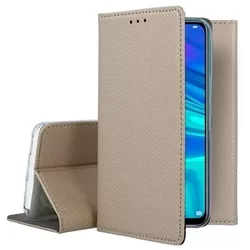 Telefontok Huawei P Smart 2019 / Honor 10 Lite - arany mágneses szilikon keretes könyvtok-2