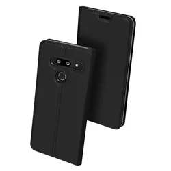 Telefontok LG K50 / LG Q60 - Dux Ducis fekete flipcover tok-4