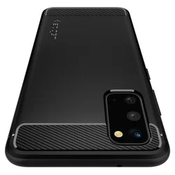 Telefontok Samsung Galaxy S20 - SPIGEN RUGGED ARMOR matt fekete tok-3