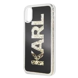 Telefontok iPhone X/XS - Karl Lagerfeld Karl logo Glitter - Fekete-5
