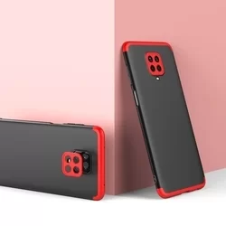 Telefontok Xiaomi Redmi Note 9S - GKK Protection 3in1 hátlap - fekete-piros-2