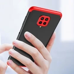 Telefontok Xiaomi Redmi Note 9S - GKK Protection 3in1 hátlap - fekete-piros-5