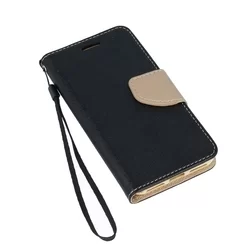 Telefontok Samsung Galaxy S9 G960 - FANCY fekete-arany szilikon keretes könyvtok-3