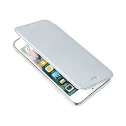 Telefontok Huawei Y6p - ezüst-átlátszó könyvtok-1