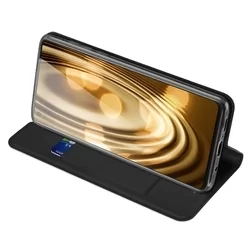 Telefontok Samsung Galaxy A21S - Dux Ducis fekete flipcover tok-6
