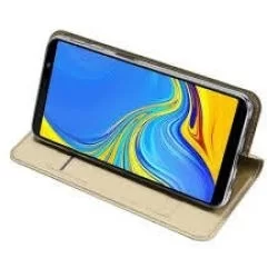 Telefontok Samsung Galaxy A21S - Dux Ducis arany flipcover tok-2