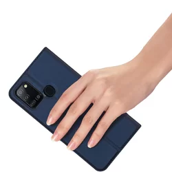 Telefontok Samsung Galaxy A21S - Dux Ducis kék flipcover tok-5