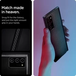 Telefontok Samsung Galaxy Note20 Ultra - SPIGEN LIQUID AIR Matt fekete tok-13