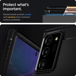 Telefontok Samsung Galaxy Note20 Ultra - SPIGEN RUGGED ARMOR Matt fekete tok-7