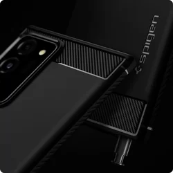 Telefontok Samsung Galaxy Note20 Ultra - SPIGEN RUGGED ARMOR Matt fekete tok-12