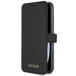 Telefontok iPhone XS Max - Guess Iridescent Könyvtok - fekete-1