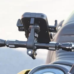 Biciklis tartó: Scooter CD-268 - univerzális bicikli kormányra szerelhető, 360 fokban elfordítható fekete telefon tartó-3