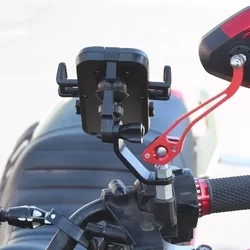 Biciklis tartó: Scooter CD-268B - univerzális visszapillantó tükörre szerelhető, 360 fokban elfordítható fekete telefon tartó-7