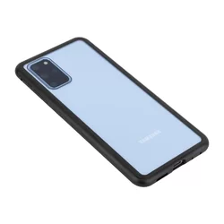Telefontok Samsung Galaxy S20+ (S20 Plus) - mágnesesen záródó hátlaptok, fekete fém kerettel és átlátszó üveg hátlappal-4