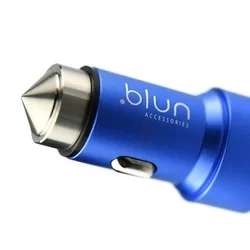 Autós töltő BLUN CC-DAQ02 - kék 2USB 3.1A fém szivartöltőfej-2
