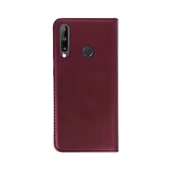 Telefontok Huawei P40 Lite E - Smart Magnetic burgundy szilikon keretes mágneses könyvtok-1