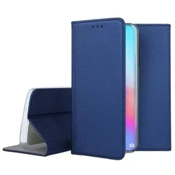 Telefontok Huawei P40 Pro - kék mágneses szilikon keretes könyvtok-2