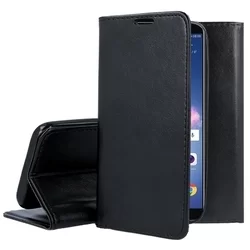Telefontok Huawei P Smart (2018) - Smart Magnetic fekete szilikon keretes mágneses könyvtok-3