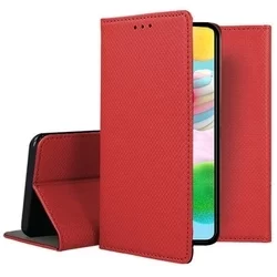 Telefontok Xiaomi Redmi 9C - piros mágneses szilikon keretes könyvtok-3