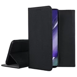 Telefontok Samsung Galaxy Note20 Ultra - fekete mágneses szilikon keretes könyvtok-1