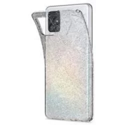 Telefontok Samsung Galaxy A51 - Csillogó átlátszó szilikon tok-1