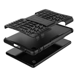 Tablettok Huawei Metapad T8 8.0 - Armorlok ütésálló, kitámasztható, fekete tablet tok-2