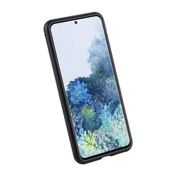 Telefontok Samsung Galaxy Note 20 Ultra - Magneto fekete, mágneses fém keretes hátlap tok, átlátszó üveg elő + hátlappal-6