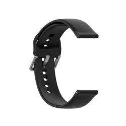 Samsung Galaxy Watch 3 (45 mm) okosóra szíj - fekete szilikon szíj-1