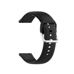Samsung Galaxy Watch 3 (45 mm) okosóra szíj - fekete szilikon szíj-2