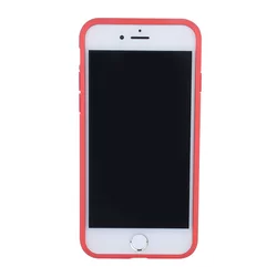 Telefontok iPhone 7 / 8 - UNIQ piros műbőr hátlaptok, szilikon kerettel, kártyatartóval-1