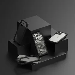 Telefontok iPhone 12 - Ringke Fusion X Design fekete ütésálló tok-2