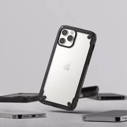 Telefontok iPhone 12 - Ringke Fusion X Design fekete ütésálló tok-5