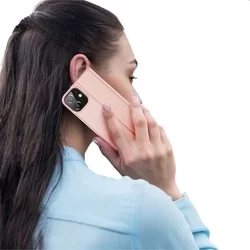 Telefontok iPhone 12 mini - Dux Ducis rosegold kinyitható tok-1