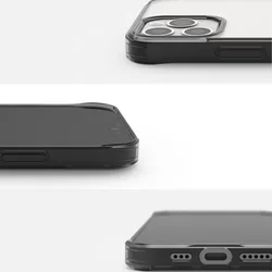 Telefontok iPhone 12 - Ringke Fusion átlátszó hibrid tok szürke kerettel-2