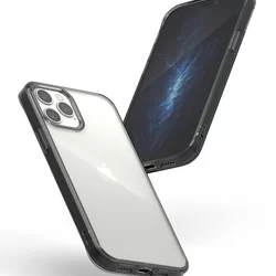 Telefontok iPhone 12 - Ringke Fusion átlátszó hibrid tok szürke kerettel-3