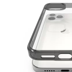 Telefontok iPhone 12 - Ringke Fusion átlátszó hibrid tok szürke kerettel-6