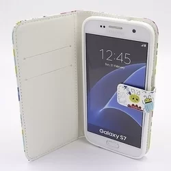 Telefontok Samsung Galaxy S7 - kihajtható- virágos -1