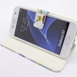 Telefontok Samsung Galaxy S7 - kihajtható- virágos -3