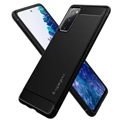Telefontok Samsung Galaxy S20 FE - SPIGEN RUGGED ARMOR matt fekete tok-5