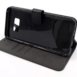Telefontok Samsung Galaxy S8 Plus - fekete ráhajtó füles könyvtok-2