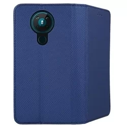 Telefontok Nokia 5.3 - kék mágneses szilikon keretes könyvtok-3