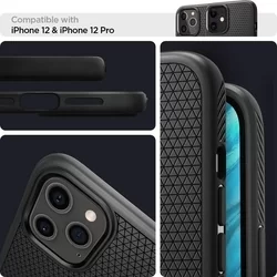 Telefontok iPhone 12 - SPIGEN LIQUID AIR Fekete tok-10