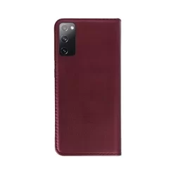 Telefontok Samsung Galaxy S20 FE - Smart Magnetic burgundy szilikon keretes mágneses könyvtok-2