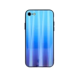 Telefontok iPhone 7 / 8 / SE 2020 - kék átmenet üveg hátlaptok-1